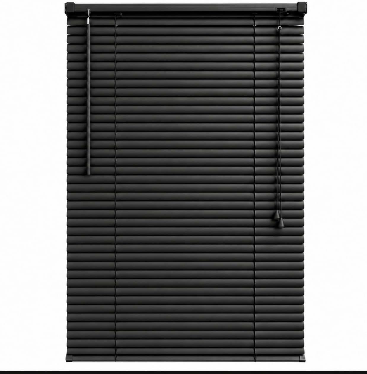Ruby Deals PVC Venetian Blind Blinds Window (Black 60W x 150H cm)