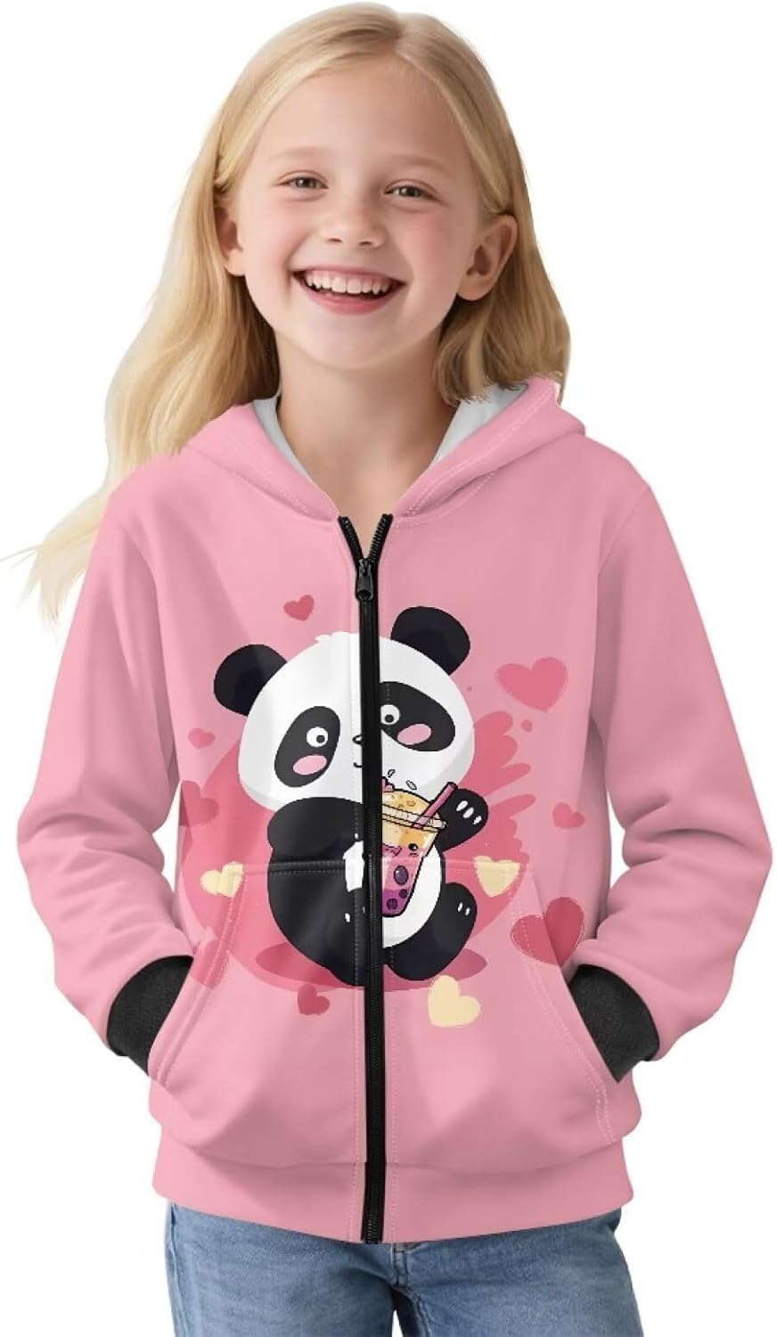 Girls Fleece Zip Up Hoodies with Pockets Cozy Warm Winter Jacket Outerwear for School Casual Daily Wear 6-16Y