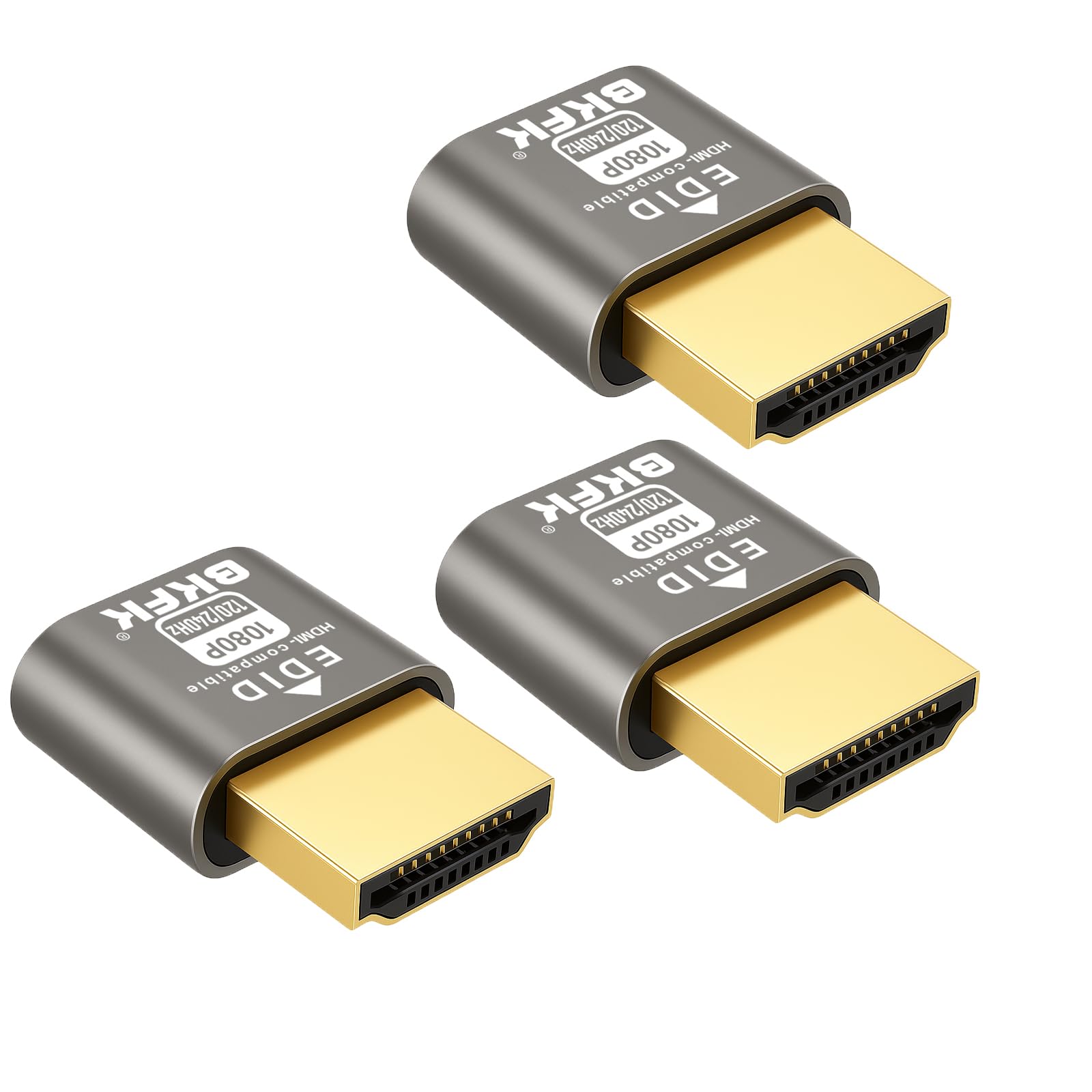 1080P@240Hz HDR HDMI Dummy Plug, Headless Display Adapter,Virtual Monitor EDID Emulator,1920X1080@120/144/240Hz(1920X1080@120/240HZ-HDR-3P)