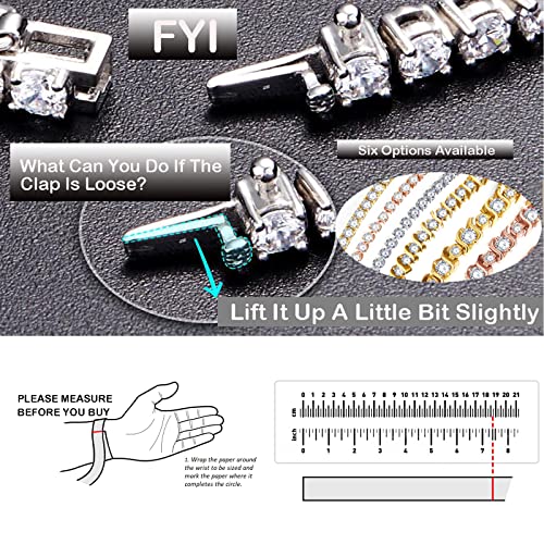 Diamond Moissanitetennis Bracelet For Women, 6.5'' Gra Certificate 5.0 Carat S-Link Size Aternating Diamond-Like Vvs1 Df Color 18K Rose Gold S925 Hypoallergic Sterling Silver Teen Girls Mom Men Birthday Valentine's Day Wedding Crystal Bracelet Fine Jewelry Gift #TOP5