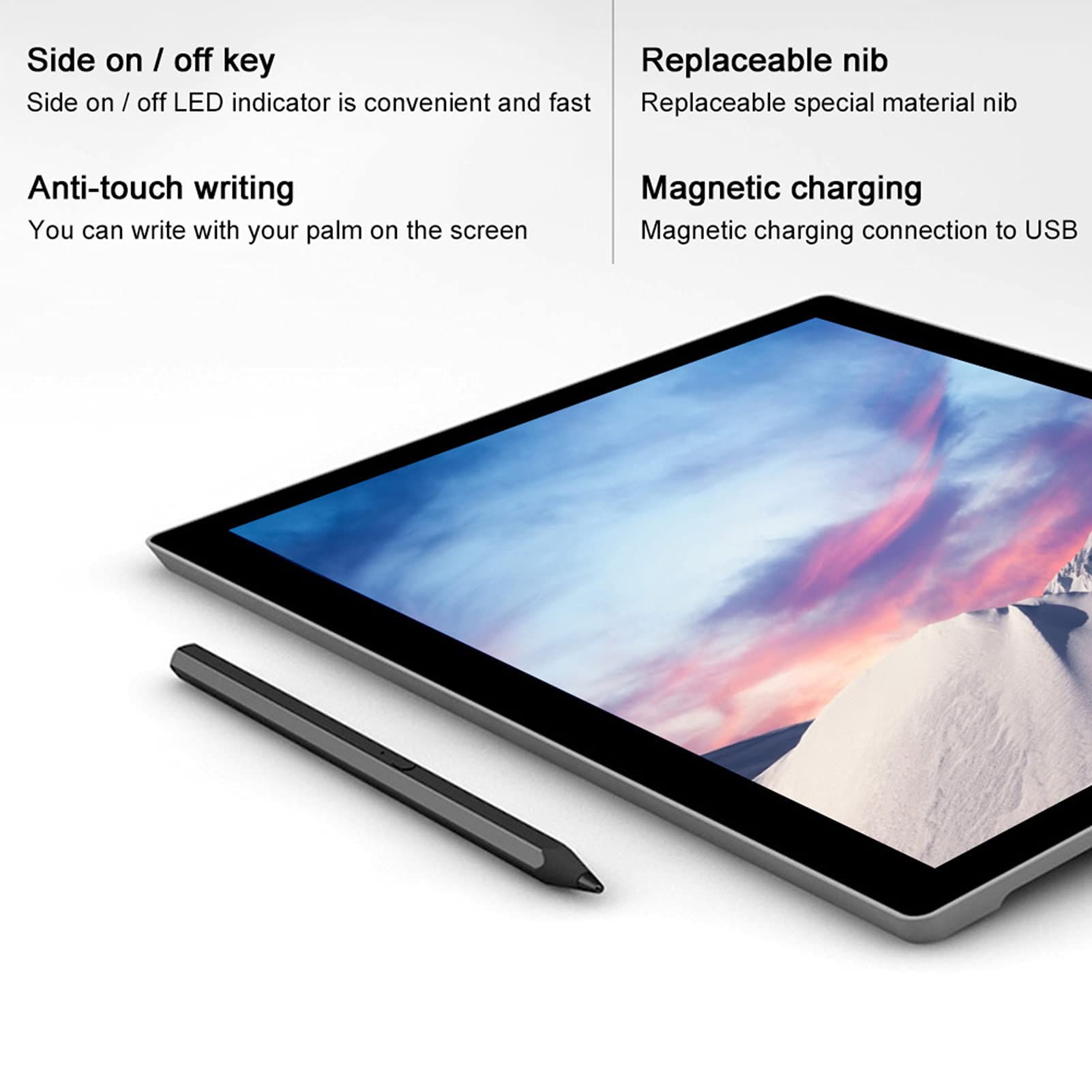 Penna stilo intelligente ricaricabile, ricarica magnetica USB, precisione
