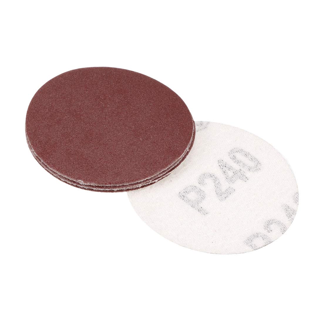 uxcell 2" Hook and Loop Sanding Discs 240 Grit Aluminum Oxide Sandpaper for Random Orbit Sander Wood Metal Dry Polishing 10pcs