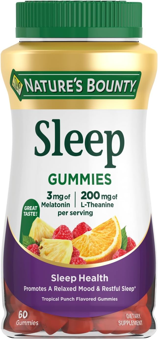 Natures Bounty Sleep Complex 3 mg Melatonin/200 mg L-Theanine, 60 Gummies