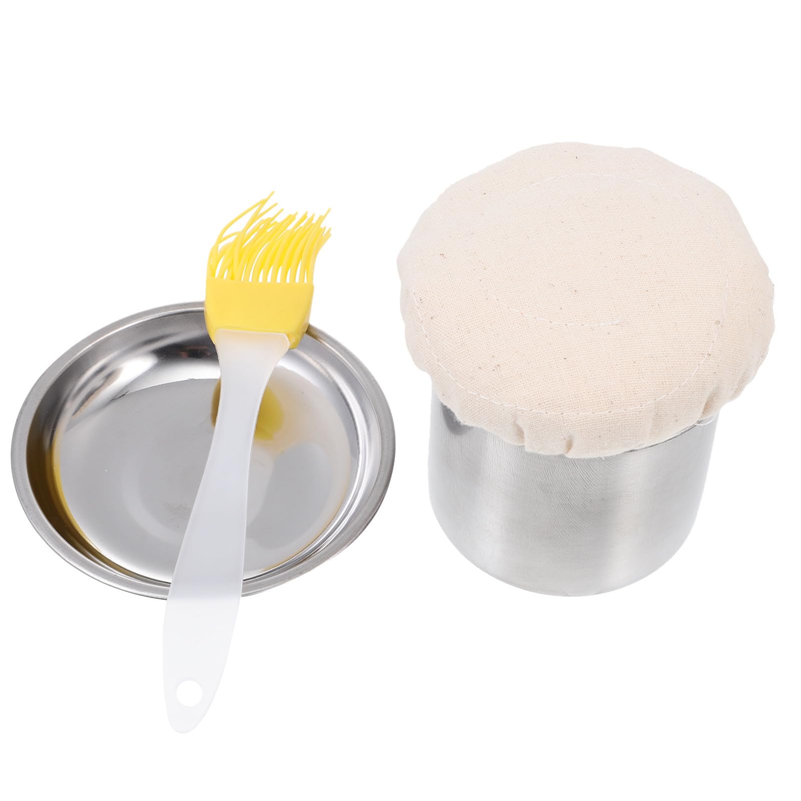 Aplicador de aceite de acero inoxidable TEMPNAP con bandeja para cocinar panqueques