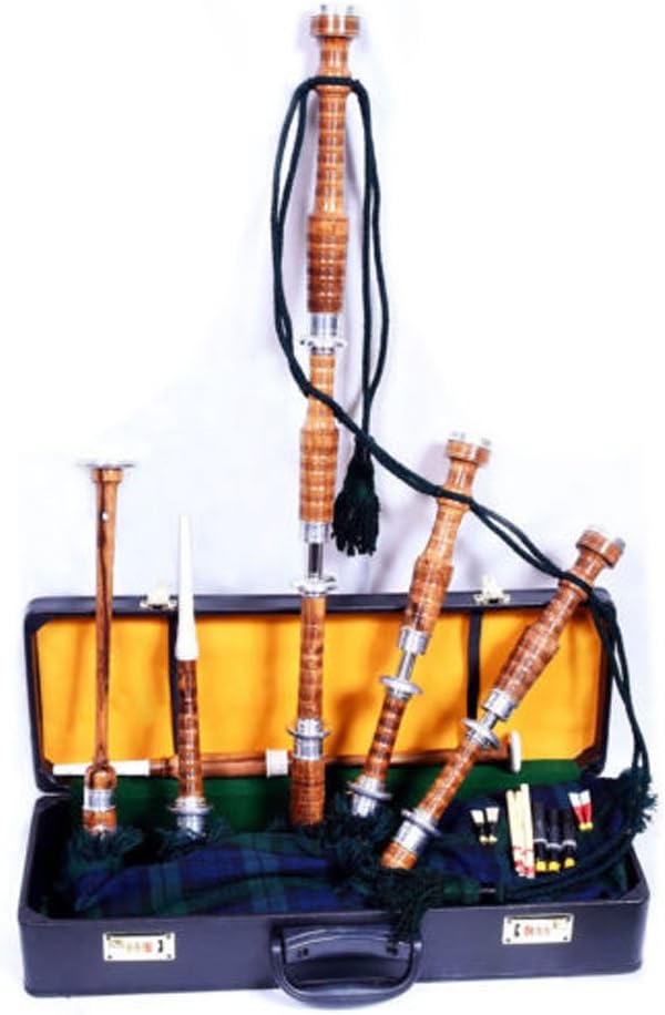 Brand New Great Highland Rosewood Bagpipe Black Watch Full