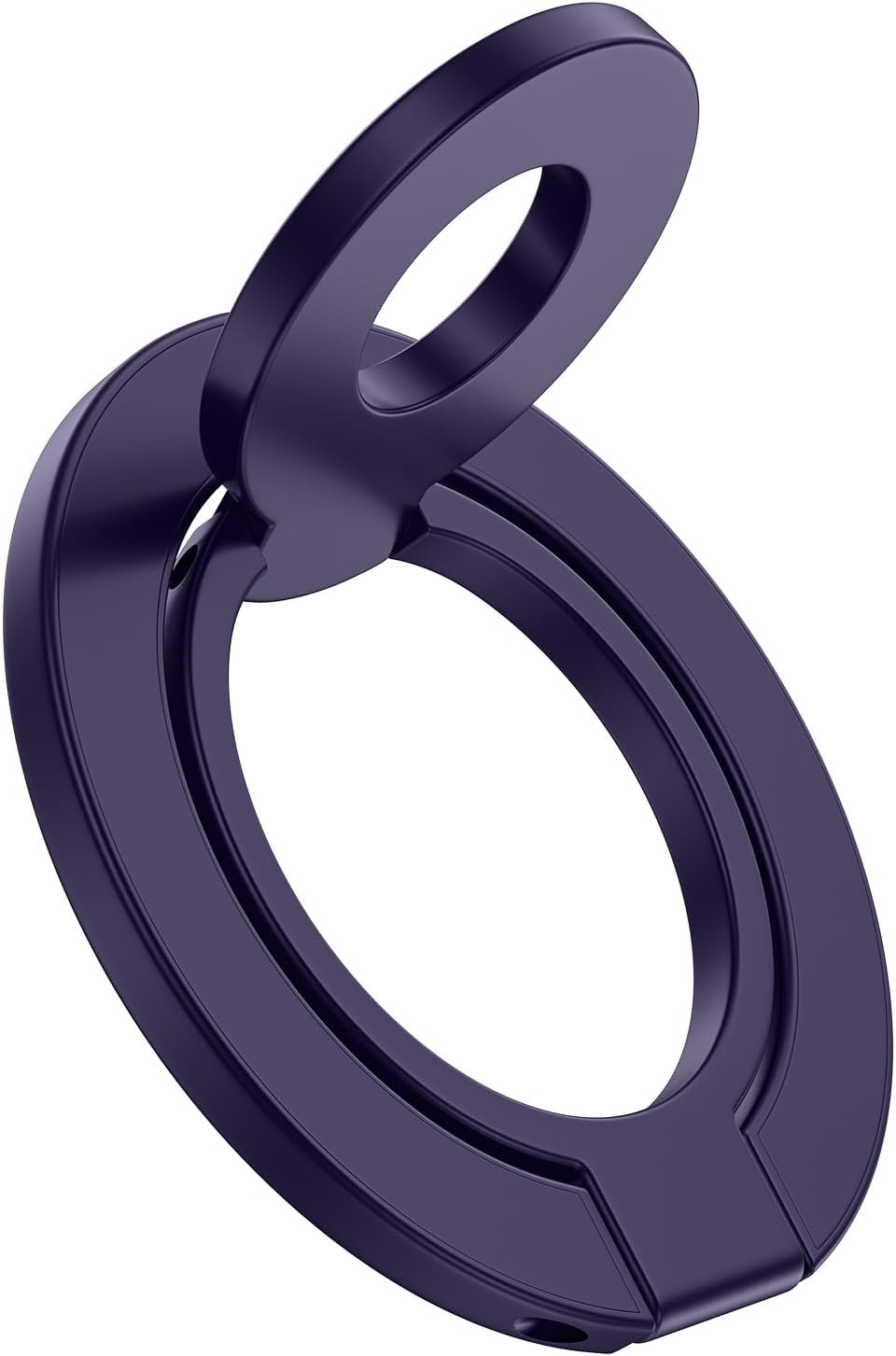 AILKIN Magnetic Phone Ring Holder Grip, Foldable MagSafe Stand for iPhone 17 Pro Max, Samsung, Two-sided Magnetic Phone Kickstand for Desk Stand & Car Mount, Compatible with Wireless Charging - Purple