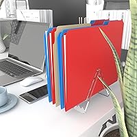 Vista 8 de Soporte para archivos de acrílico transparente, organizador de archivos de escritorio de oficina, organizador de acrílico premium de 0.236 pulgadas