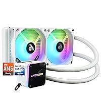 Vista 10 de ENERMAX LIQMAX V4 - Enfriador líquido de CPU AIO de 4.724 in con pantalla digital, ventilador SilentFlow PWM de 4.724 in 320 W TDP, para Intel