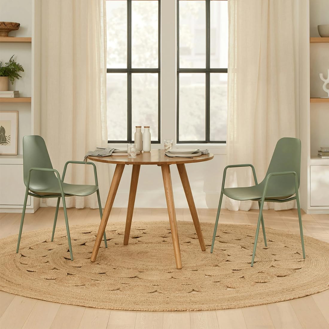 Wooden Expert Solid Sheesham Wood 4 Seater Dining Table Set with 4 Turned Legs | Wooden Dining Table for Dining Room, Living Room, Home & Restaurant | Premium Wooden Furniture