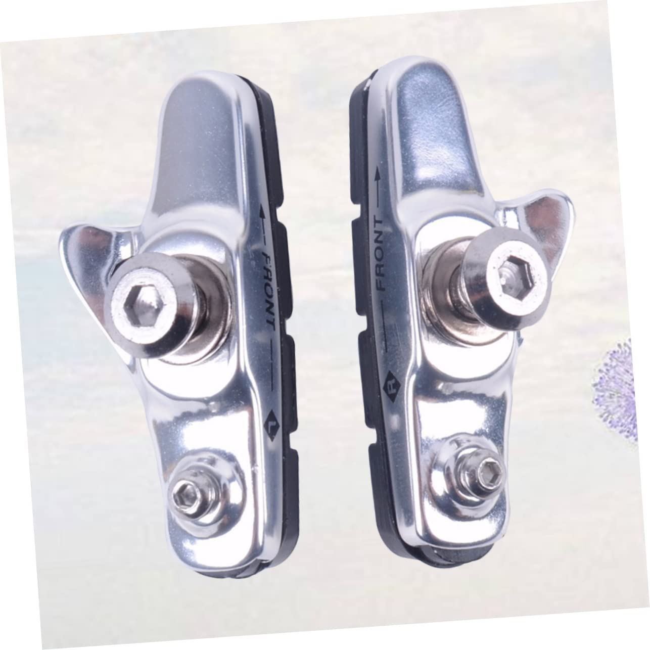 Sosoport 3paia Pastiglie Freno c per Bici Lega di Alluminio Design Curvo Resistente all Usura Adatto Bici da Corsa e Mountain Bike