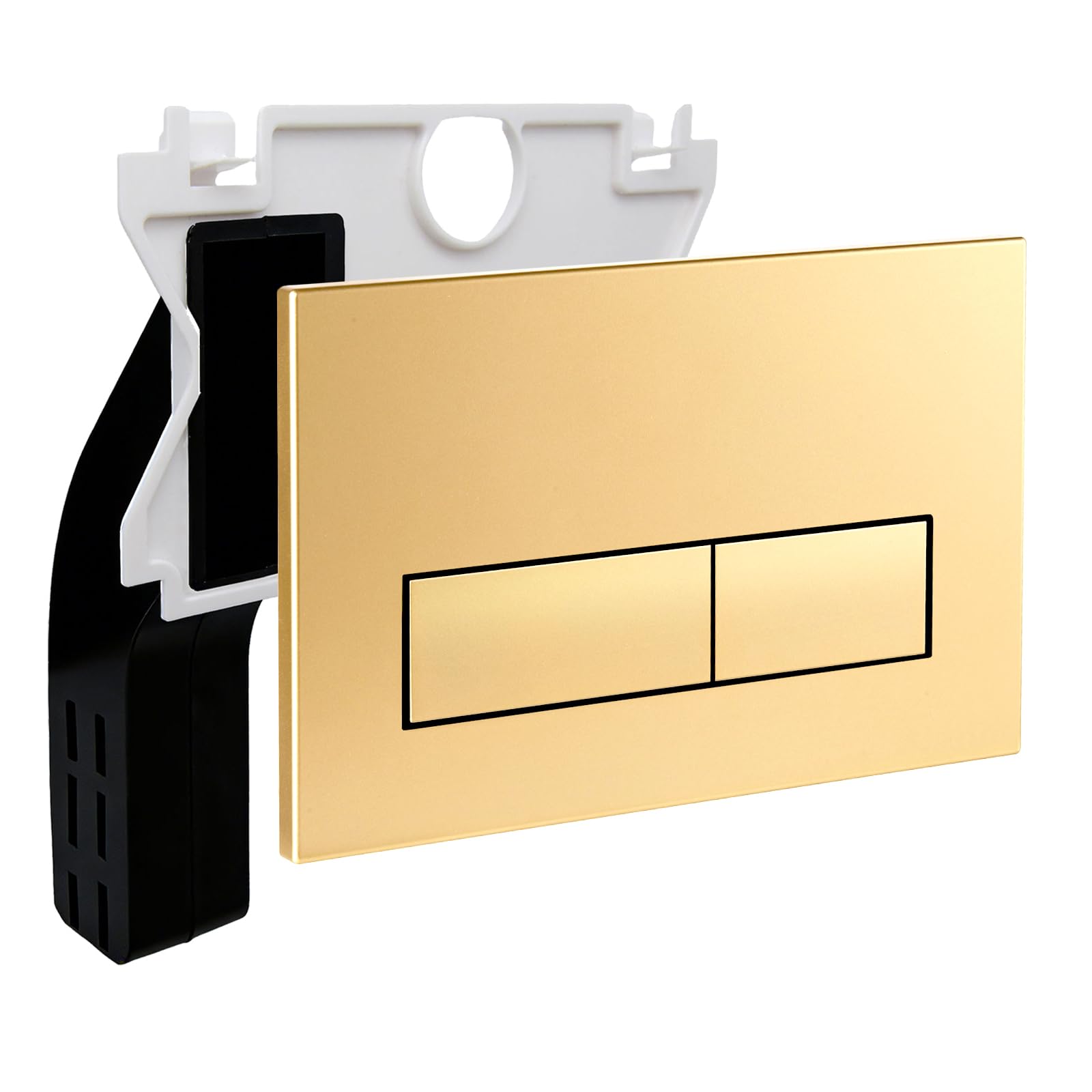 Empyreal Plaque de commande pour réservoirs de WC, compatible avec Geberit Duofix Sigma/Delta/BASIC, pour double chasse d'eau, avec 1 Trappe de visite(Or Mat)
