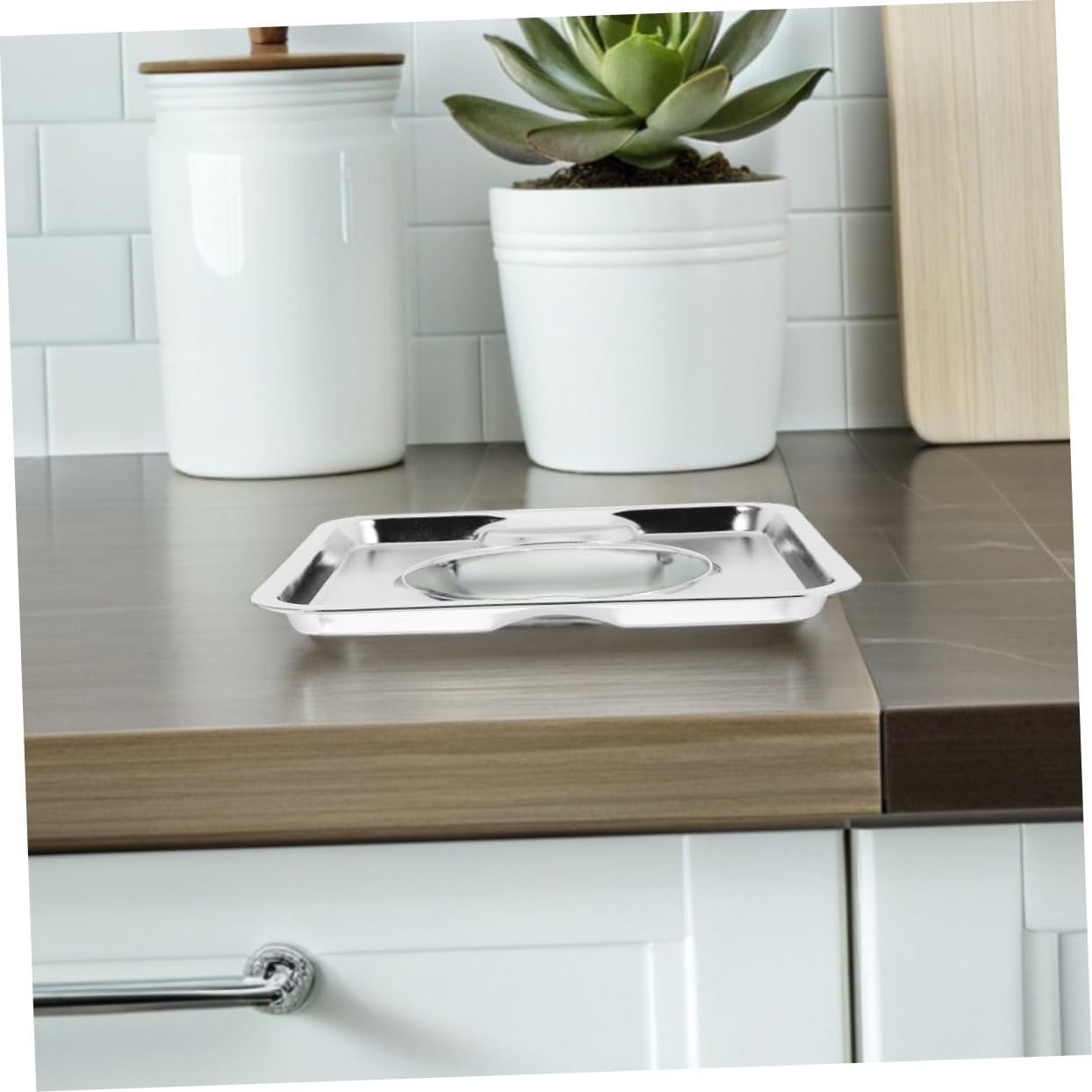 Square Stainless Steel Gas Stove Drip Pan Replacement Heavy Duty 19CM Drip Tray for Gas Range Sturdy Protector for Kitchen Use
