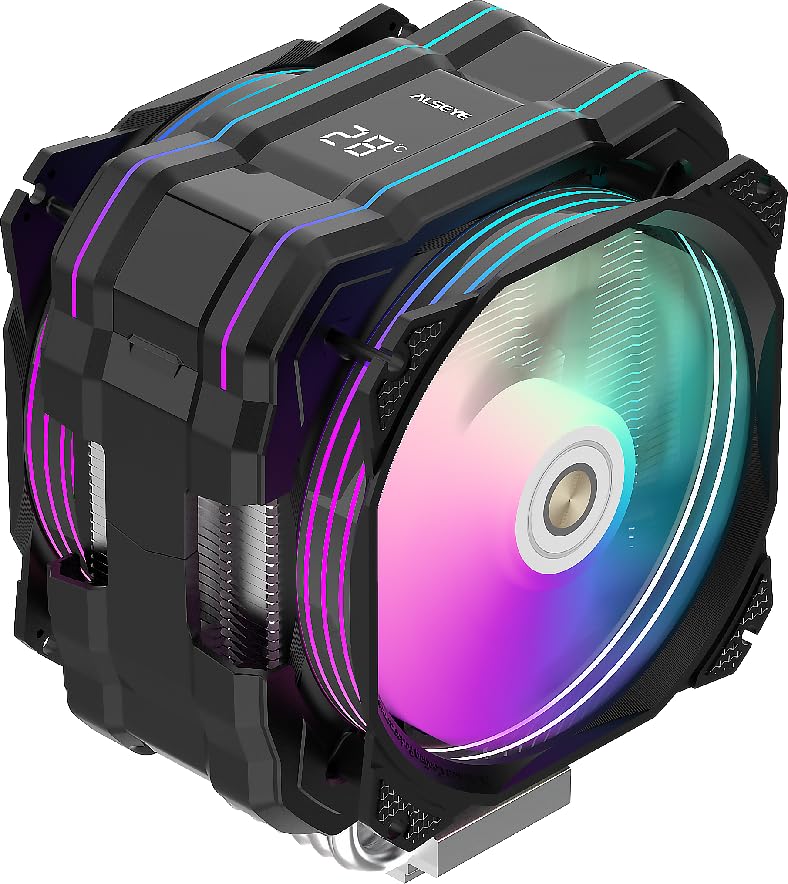 ALSEYE M120D Plus Black CPU Cooler with temp display