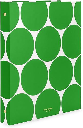 Kate Spade New York Bonita carpeta de 1 pulgada, con capacidad para papel tamaño carta, carpeta de 3 anillos con separadores de pestañas y