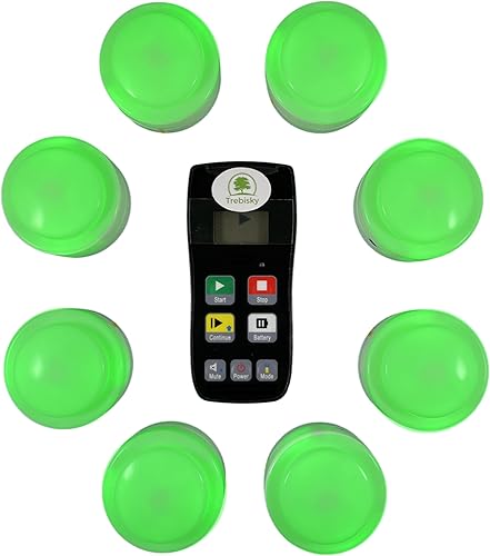 Trebisky Sistema de zumbador inalámbrico para programas de juegos, 8 jugadores, cuenco de preguntas de riesgo, zumbador de respuesta con luz, sonido