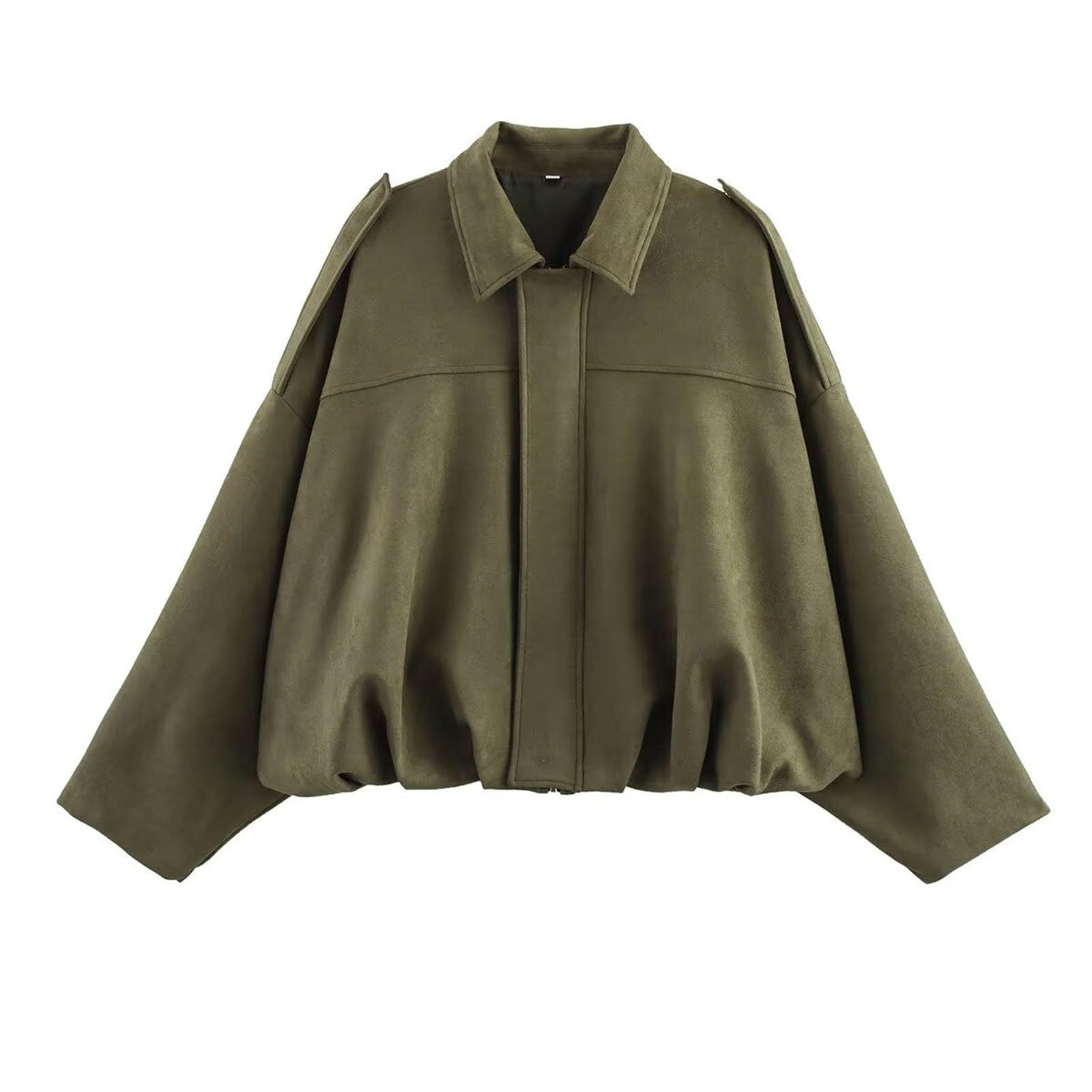 Generisch Veste en jean pour femme, élégante, surdimensionnée, printemps, manches longues, décontracté, streetwear, sans coutures, haut confortable pour la vie quotidienne, le bureau, les vacances