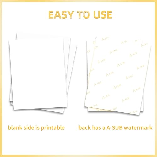 Miniatura 8 de A-SUB - Papel de sublimación, 110 hojas termotransferibles de 13 x 19 de gran tamaño compatibles con la impresora de inyección de tinta de 120 gsm