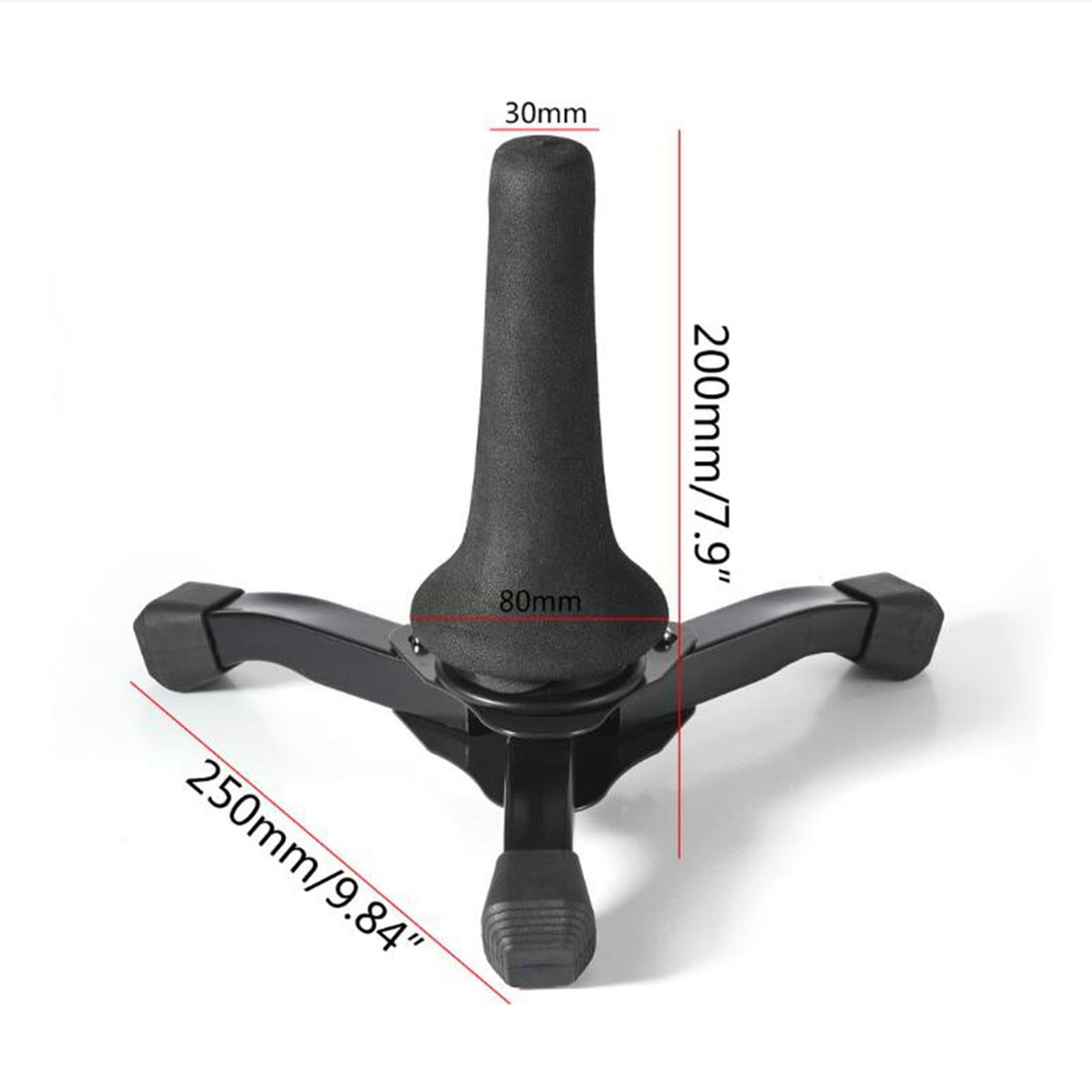 Oshhni Soporte para trompeta, base resistente y portátil para instrumentos de viento, color negro