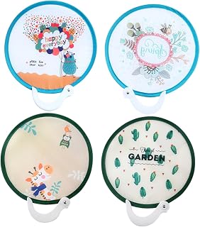 RUNROTOO Japanese Fan Folding Fan for Women 4pcs Folding Fan Folding Hand Fan Mini Fans Hand Fan Foldable Child Small Fan Classical Purse Fan