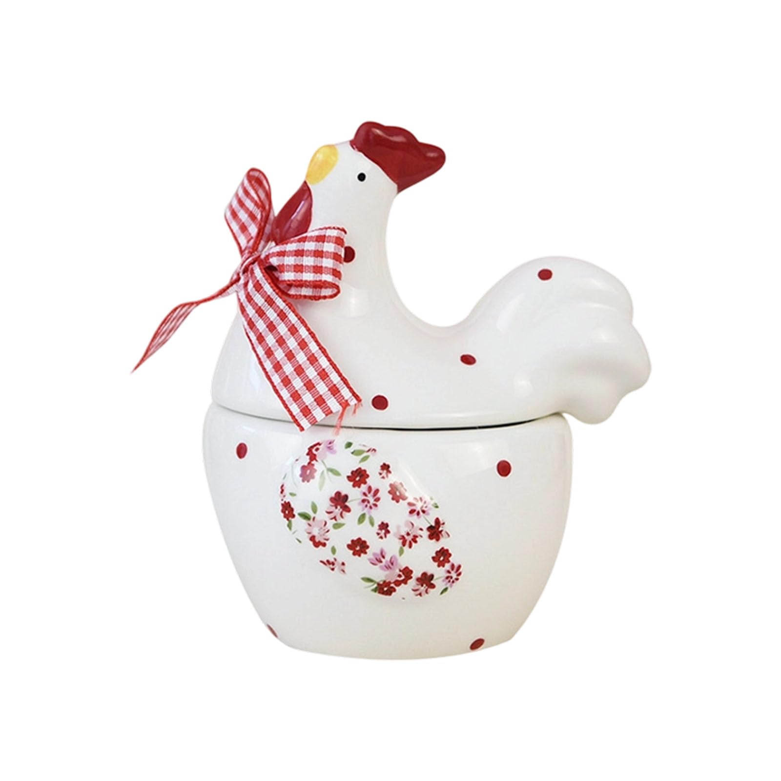 our fave Retro Red Flower Chicken Ceramic Storage Jar Creative Organiser Plate for Kitchen Spices Tea Coffee Sugar Dishwasher Safe Storage Cup