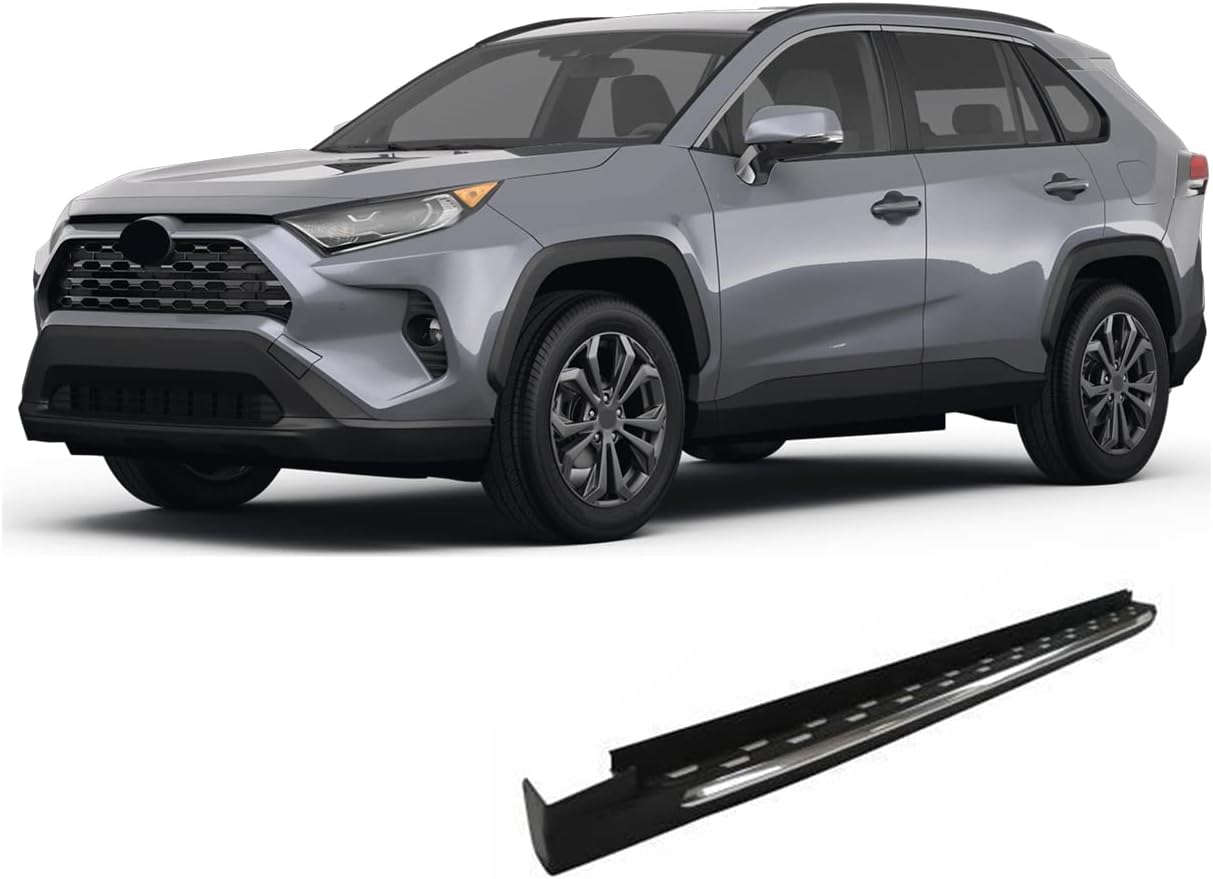 Black Horse OEM Replica Running Boards Aluminum Compatible with 2019-2025 Toyota Rav4-RTORA-19