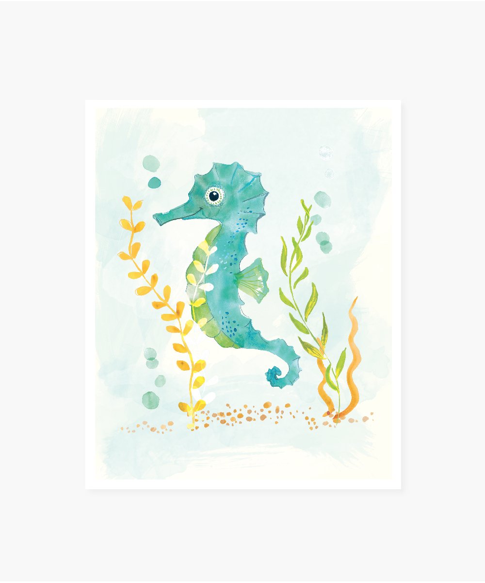 Sea Urchin Studio - Art Print - Watercolor Seahorse