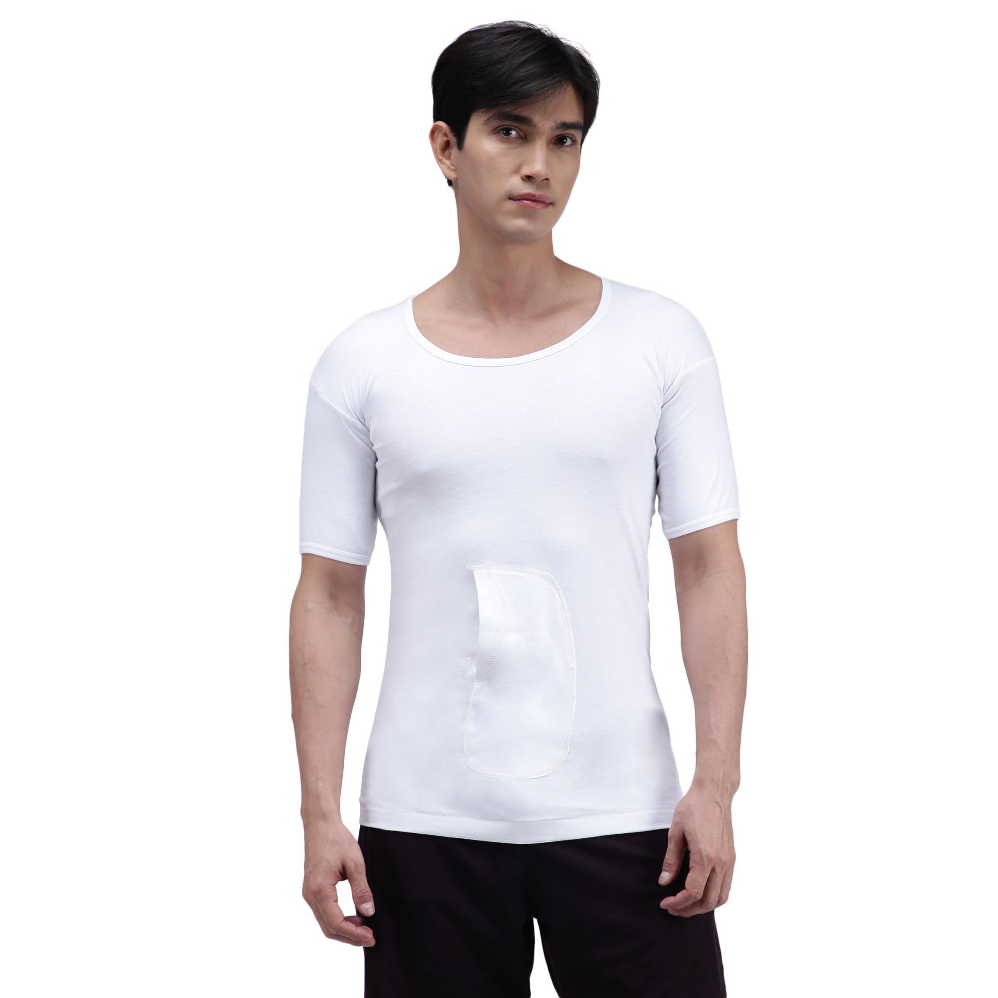 Amul ComfyMen's Solid Regular Fit Vest (AC-IPKTVESTRNS-WHT-S_RE_White