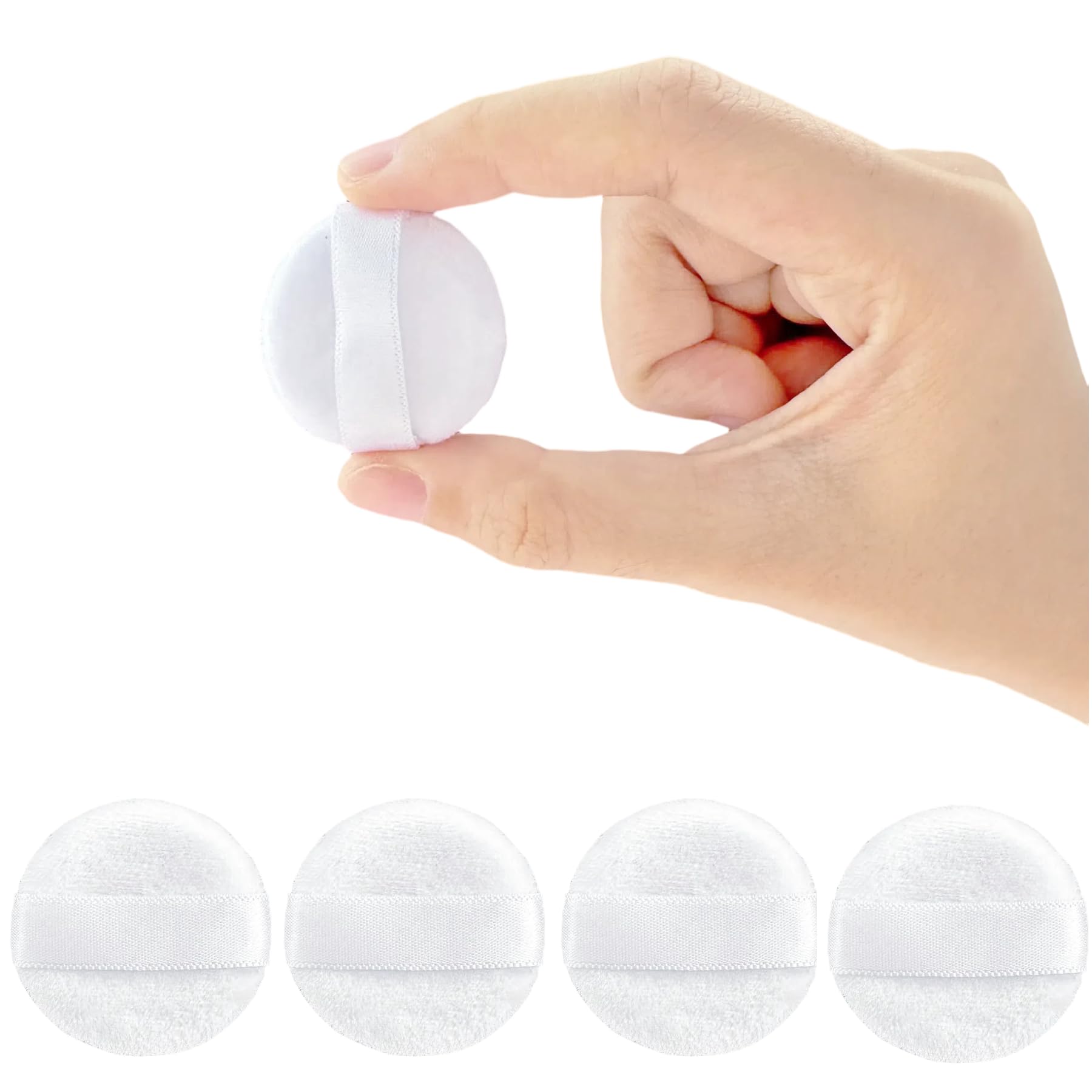 Amazon | YOYOSOFT パウダーパフ 直径3.5cm ミニ 円形 白色 4個入