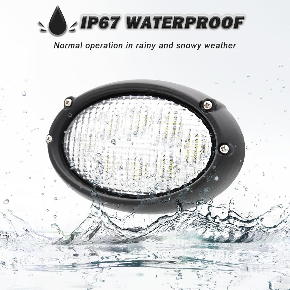 40 Vatios Faros Led Ovalados Tractor 12V 24V 3200lm Con Conector Compatible con Massey Ferguson Fendt Challenger