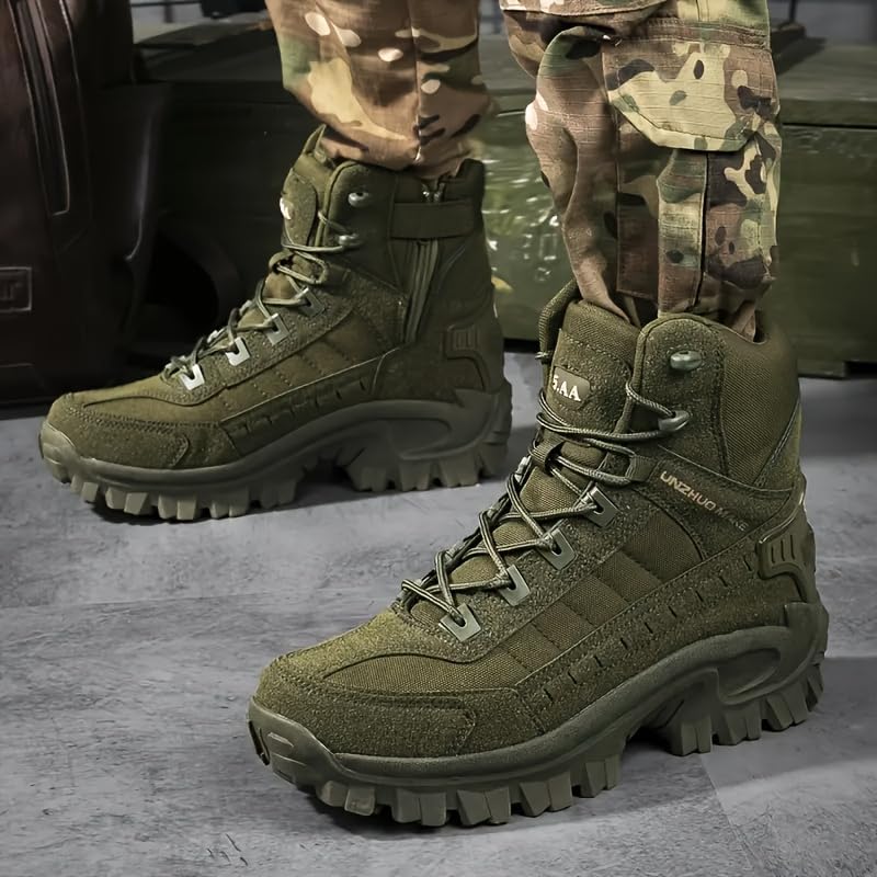 Men's large size outdoor jungle boots, hiking boots, waterproof,