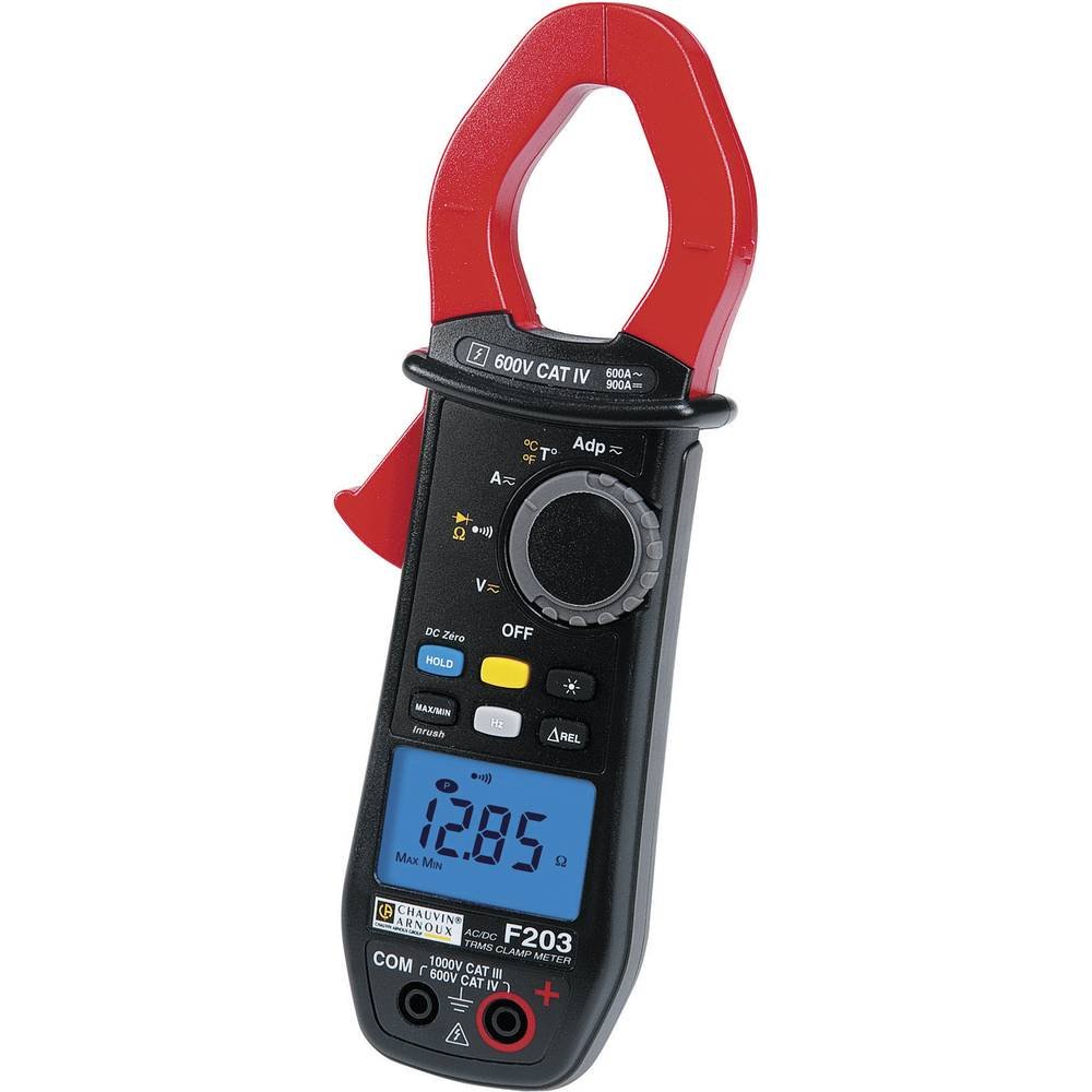 CHAUVIN ARNOUX F203 Equipo de prueba Medidor de abrazadera, 6000 cuenta, TRMS, AC/DC, 0.15.600 A, 900 pico