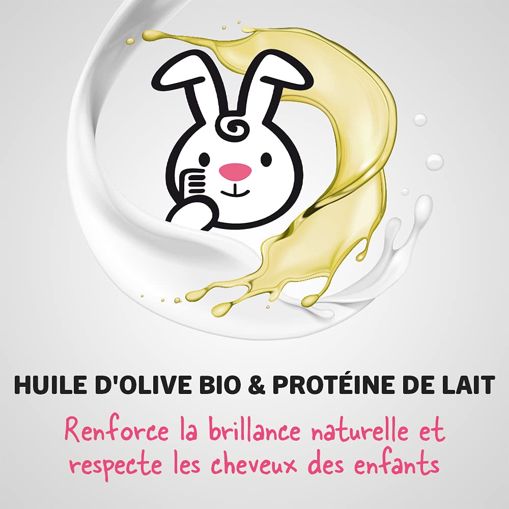 sanosan Spray demelant cheveux enfant - Soin demelant sans rinçage à l'olive biologique et aux protéines de lait (2x 125 ml) - Soin cheveux sans rinçage, spray demelant cheveux