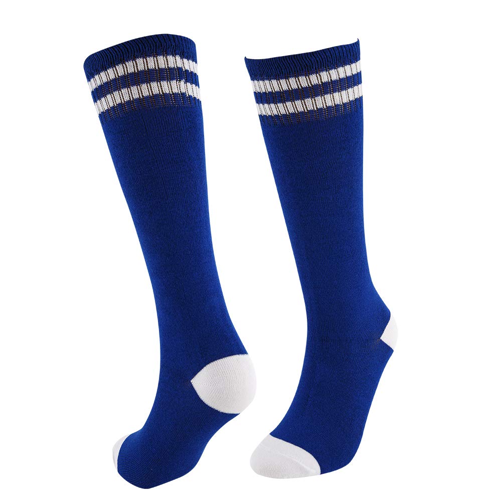 Knee High Socks for Kids, Cotton Soccer Socks for Boys, Girls, Toddlers……, 10 pares azul*5+negro*5, 10 Pairs 10-15 Years