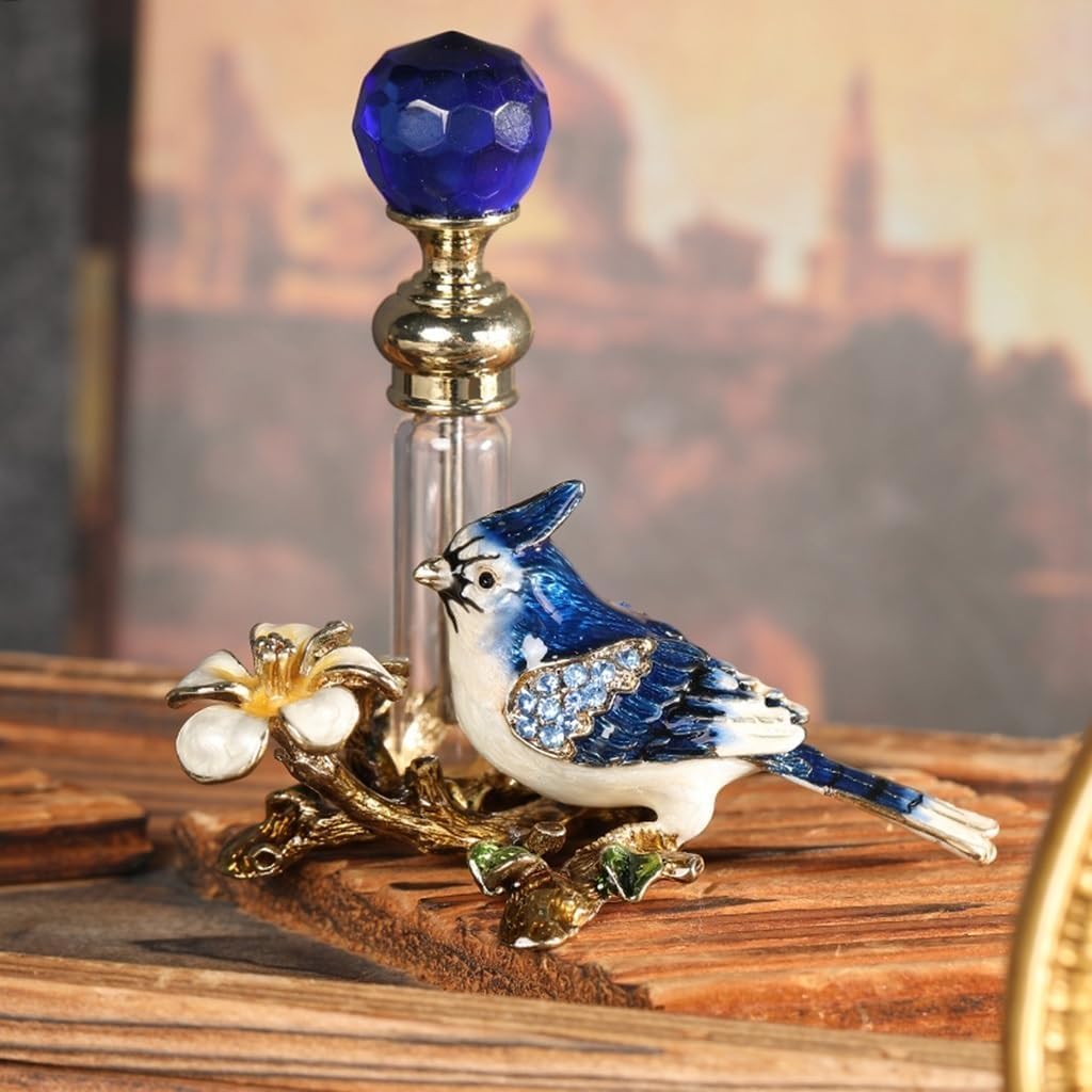 Parfümzerstäuber, Parfüm-Leerflasche, tragbar, Vogel-Design, 5 ml, mehrfarbig, 8 x cm(Blue)