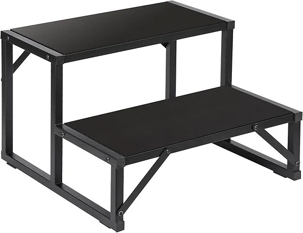 Talustool Hot Tub Step 500LBS Capacity Spa Side Step 2-Step Stairs Edge Spa Step 24” Outdoor RV Step Ladder Support Step Stool Pool Ladder Heavy Duty Steel Pedal
