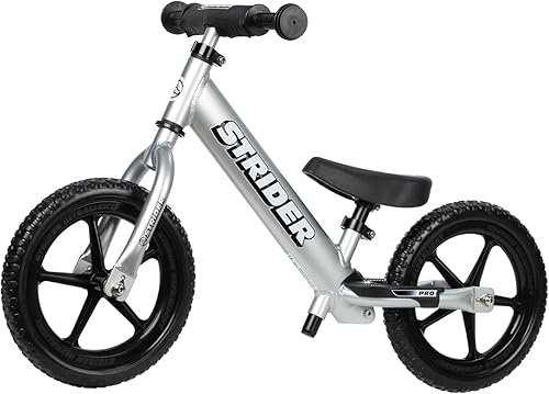 Strider - 12 Pro Kids Balance Bike No Pedal Training Bicycle Lightweight Frame Flat-Free Tires for Toddlers and Children Ages 18 Months to 5 Years