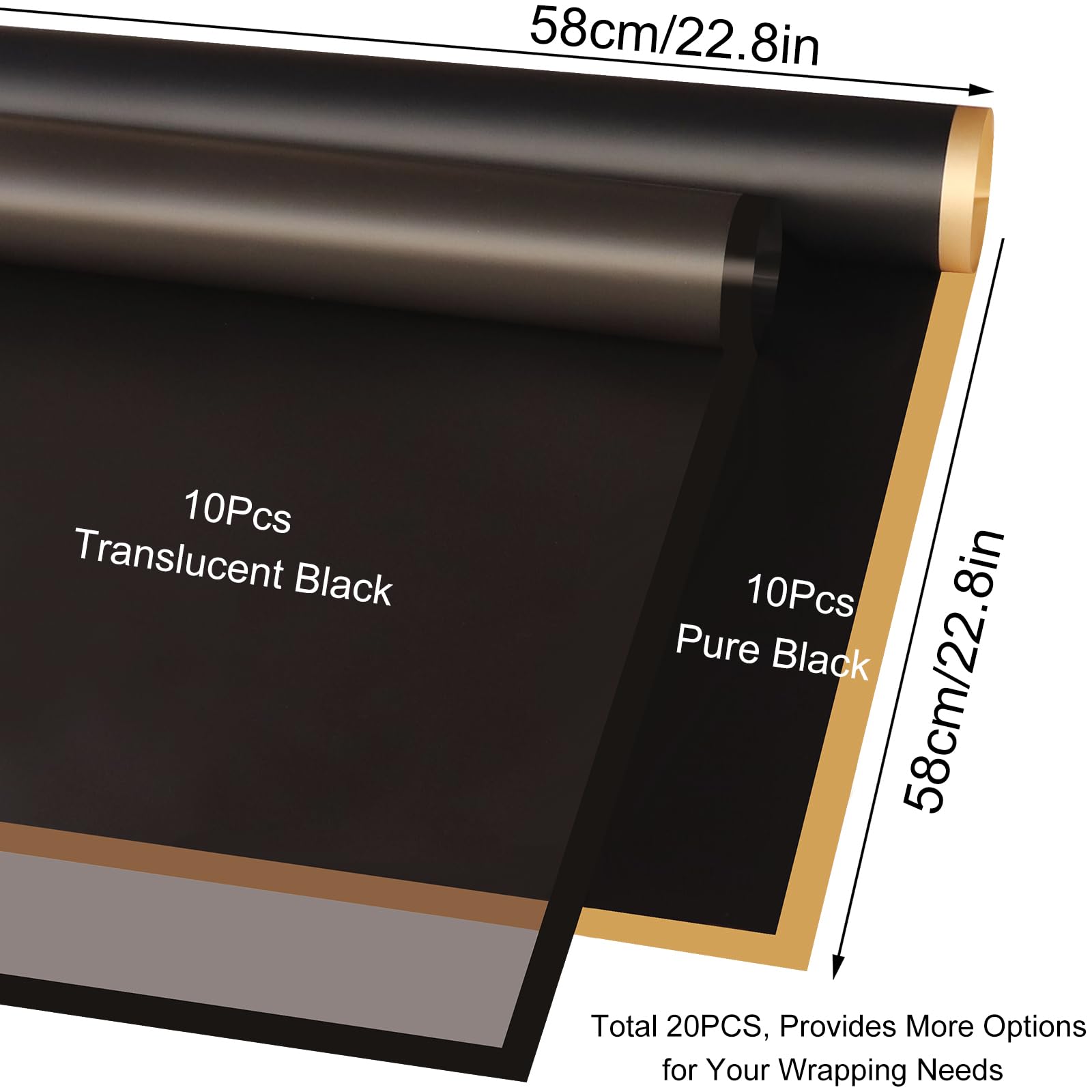 Amazon | SYOGUA フラワーラッピングペーパー 22.8×22.8インチ