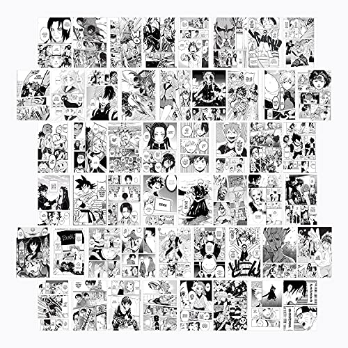 Woonkit Anime Posters for Room Aesthetic, Anime Stuff, Anime Room Bedroom Wall Dorm Decor, Manga Panels, Anime Wall Collage Kit, MHA Anime Posters, Anime Poster Pack, Manga Wall, Teen Room 50PCS 4X6 INCH