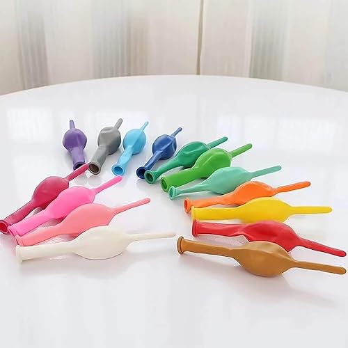 Miniatura 4 de Globos de látex de 6 pulgadas, 100 globos de enlace rápido para decoración de fiestas (negro y naranja)