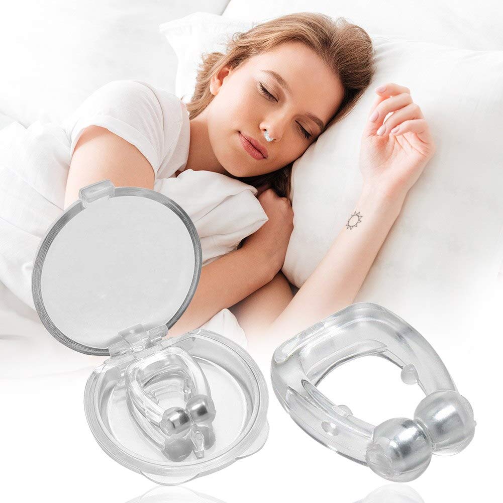 1/3PCS Silicone Magnetic Anti Snore Stop Snoring Nose Clip Sleep Tray Aid w/Case Personal Health Beauty Care Products 4