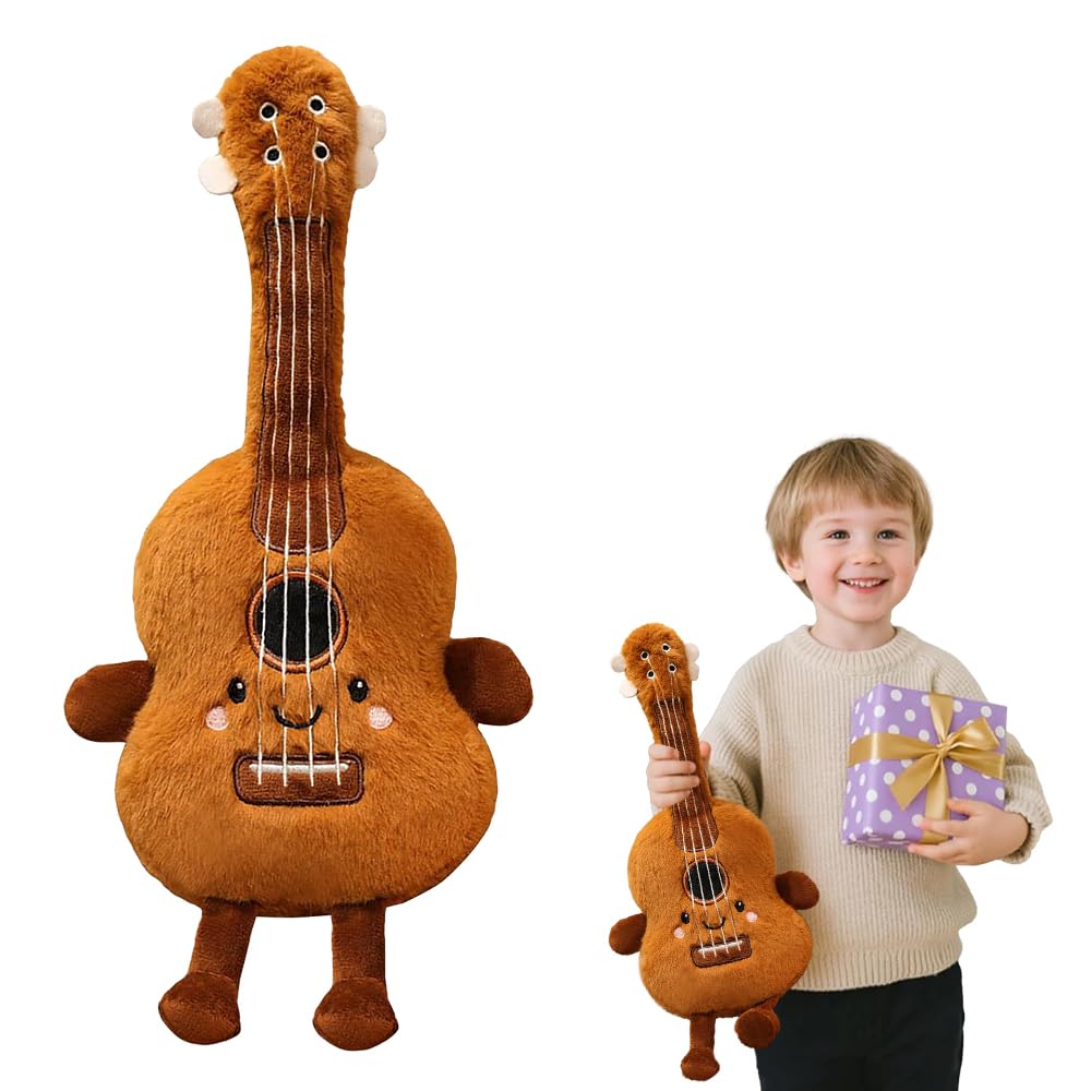 Peluche A Forma Di Strumento Musicale, Morbido Peluche a Forma di Chitarra, ChitarraPeluche Creativa, Chitarra Peluche Del Violino Giocattolo per Soggiorno e Camera da Letto