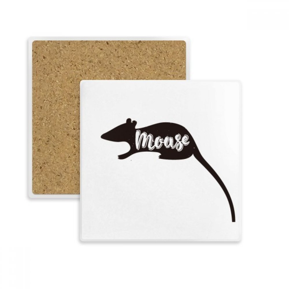 Sous-verre absorbant en pierre avec image d'animaux noir et blanc pour verre et tasse