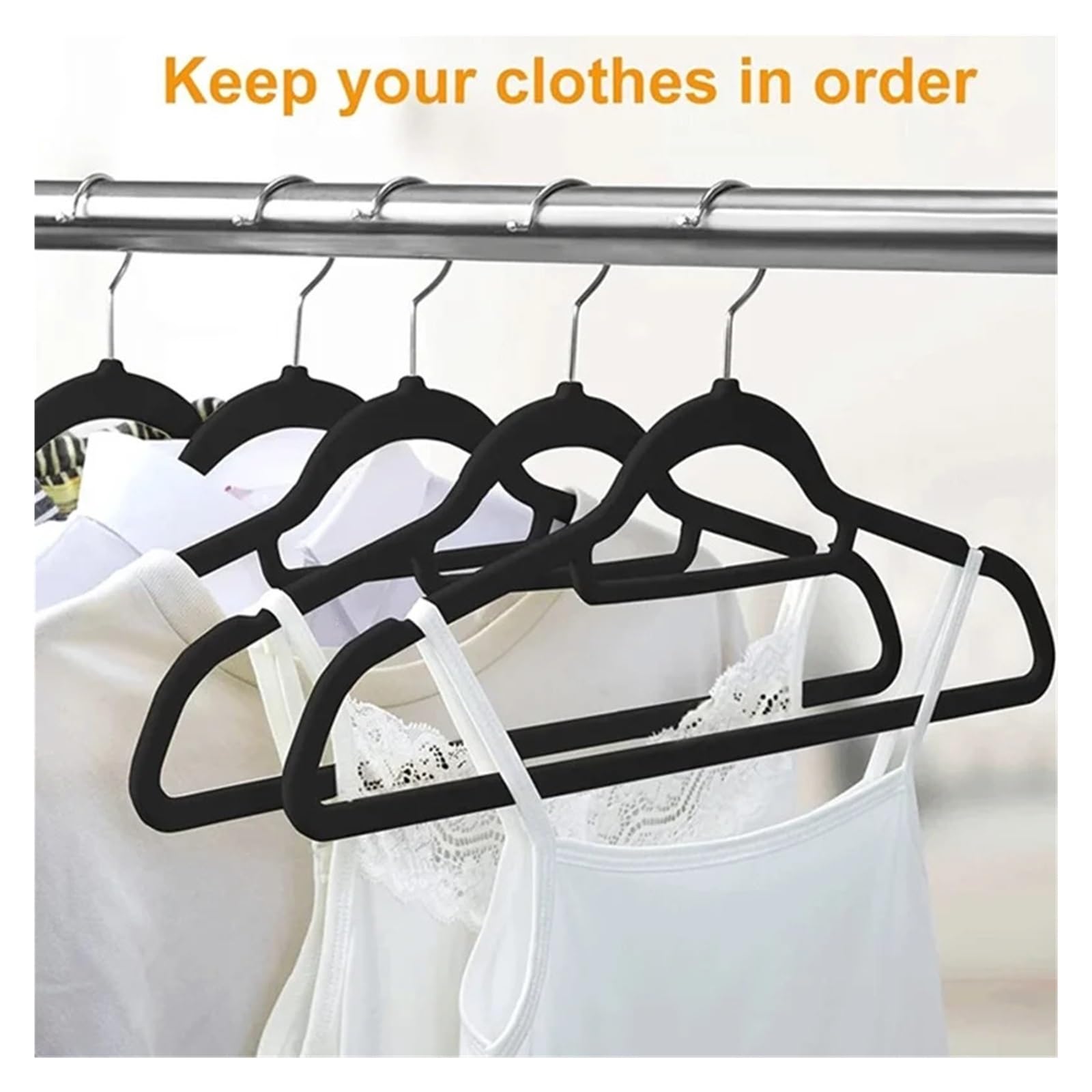 Samt Kleiderbügel 10 Stück beflockte Kleiderbügel for Zuhause, rutschfeste Samt-Kleiderbügel, Mantel-Kleiderbügel, Starke Racks(Grey-10Pcs)