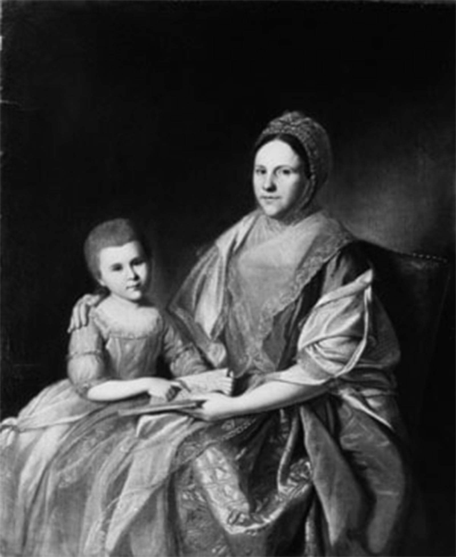 Posteriik No Frame Famous Animal Posters Vintage Picture Mrs.samuel Mifflin And Her Granddaughter Rebecca Mifflin By Charles Willson Peale Modern Wall Decor For Home Decor 60X90cm