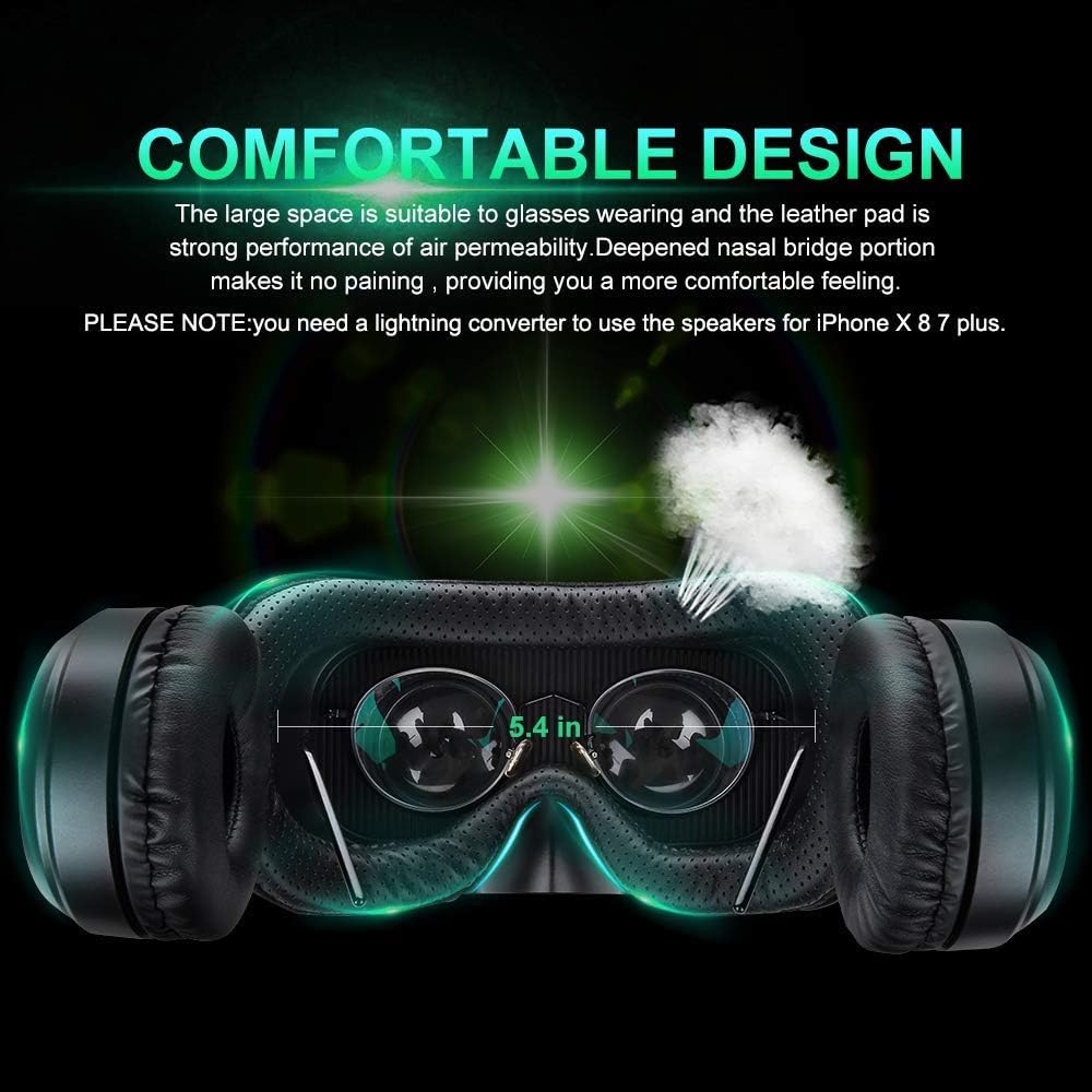 Super Cheap 🛒 Pansonite Vr Headset with Remote Controller[New Version], 3D Glasses Virtual Reality Headset for VR Games & 3D Movies, Eye Care System for iPhone and Android Smartphones