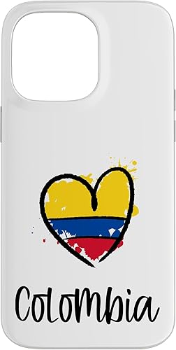 iPhone 14 Pro Max Colombia Heart Art Cool Sudamérica Español Colombiano Estuche de regalo