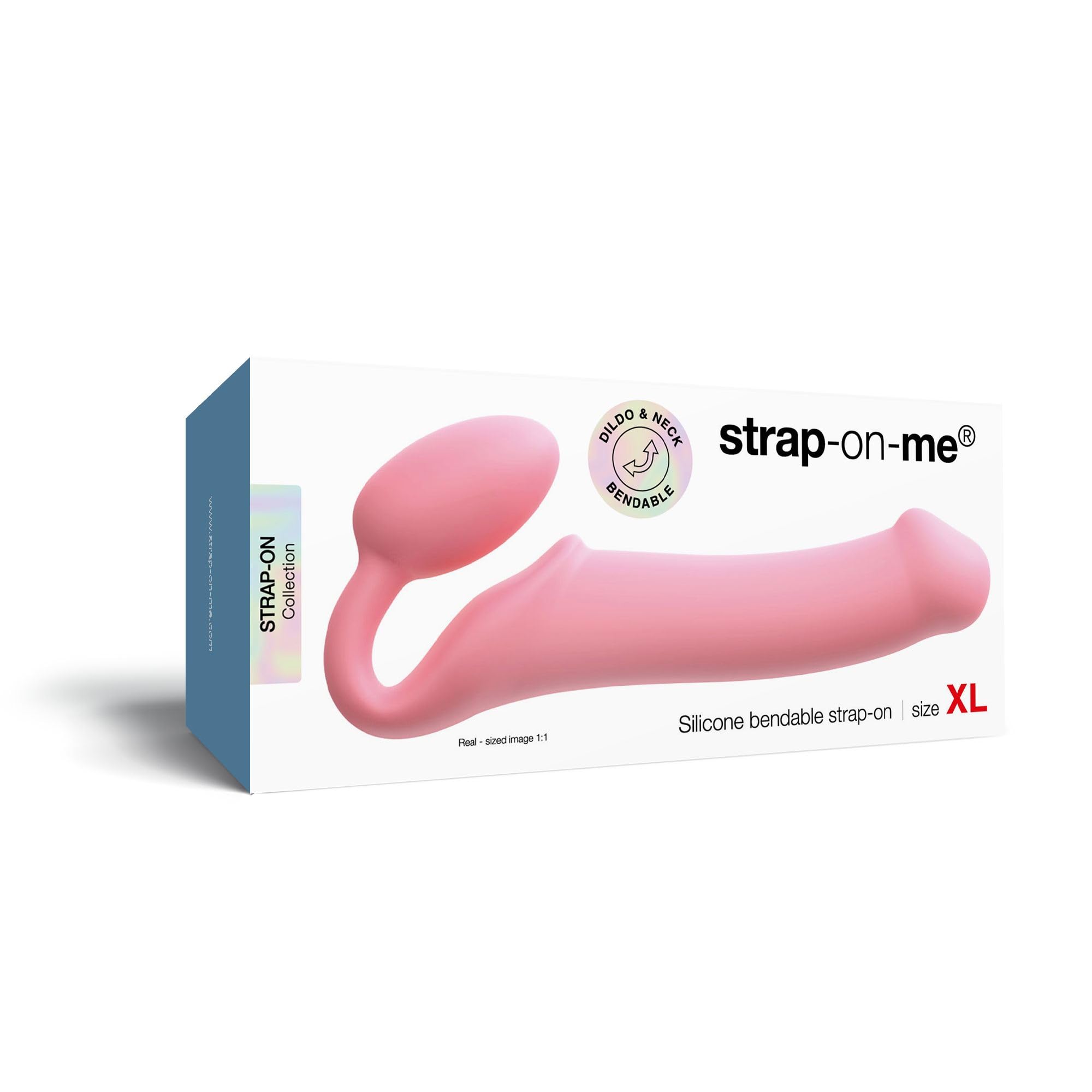 Strap-On-Me Strap-on Classico Nuova Versione – Sex Toy in Silicone Morbido, Tripla Stimolazione (Vaginale, Anale & Clitoridea) – Con Uovo Ultra Morbido, Collo Flessibile, Design Ergonomico