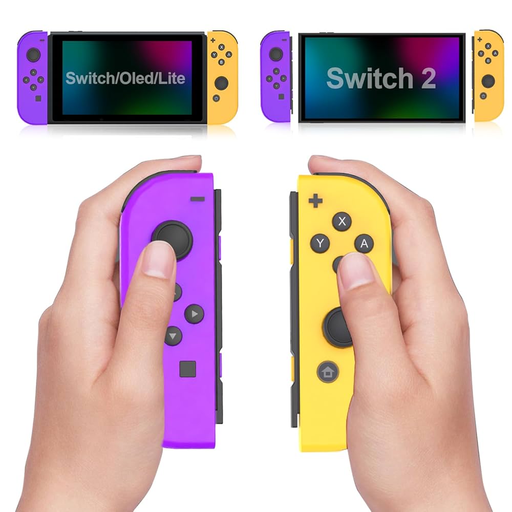 Nintendo Switch 紫と黄色のJoy-Con Nintendo Switch Joy-Con コントローラー 紫と黄色 - メルカリ