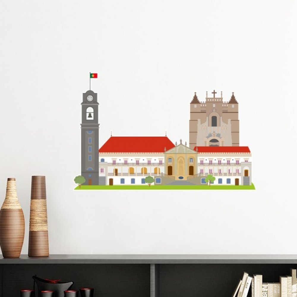 Décalcomanie murale amovible Coimbra pour relooker un mur blanc
