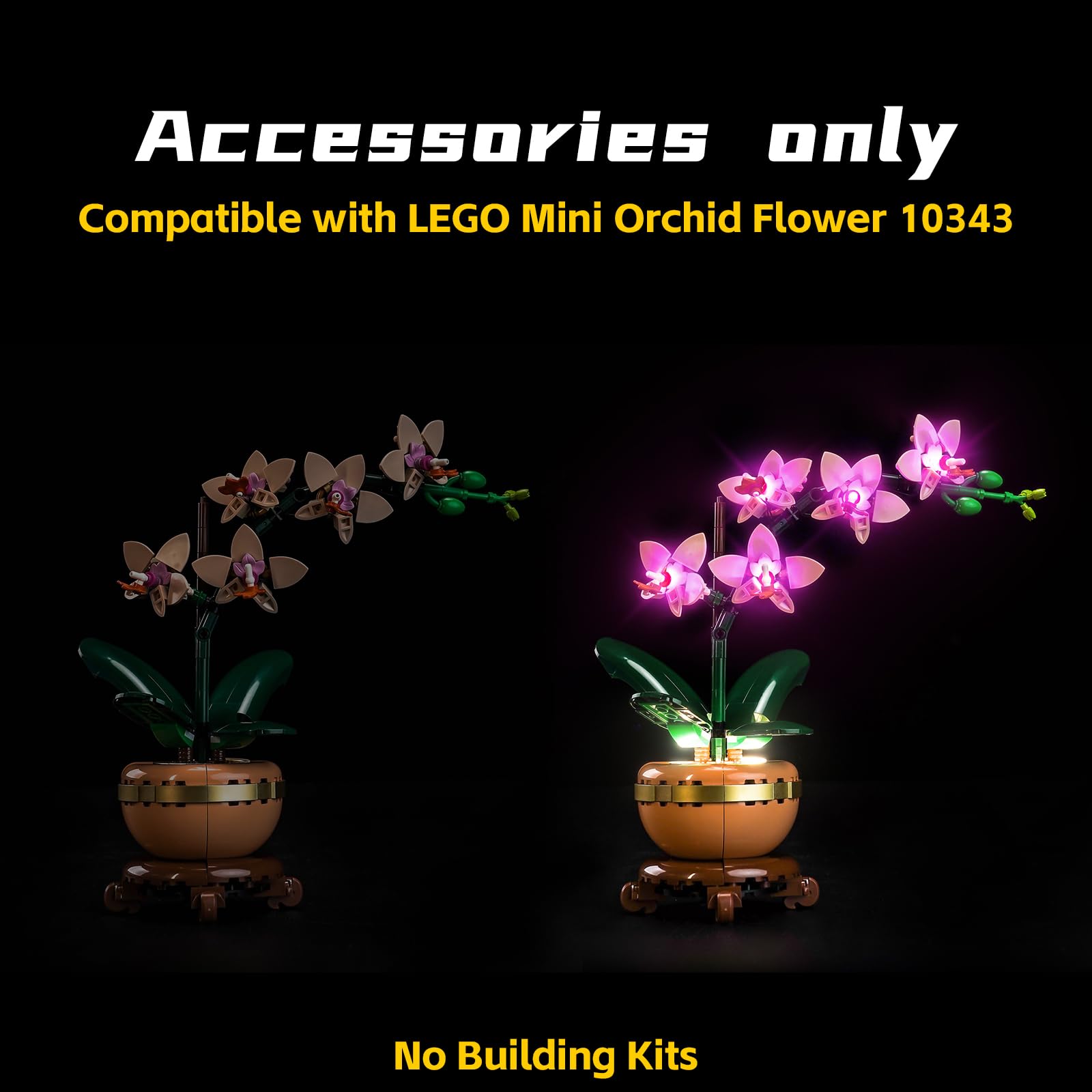 Led Light Set Compatible with Lego 10343 Mini Orchid Botanical Collection Set (No Model) - Image 3